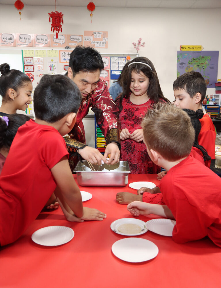 Chinese New Year parade at Wimbish World Language Academy