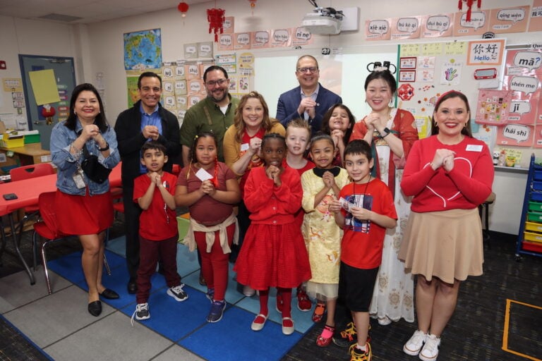 Chinese New Year parade at Wimbish World Language Academy