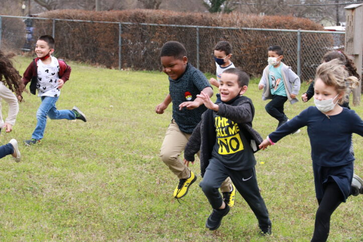 Pre-K runners at Kooken