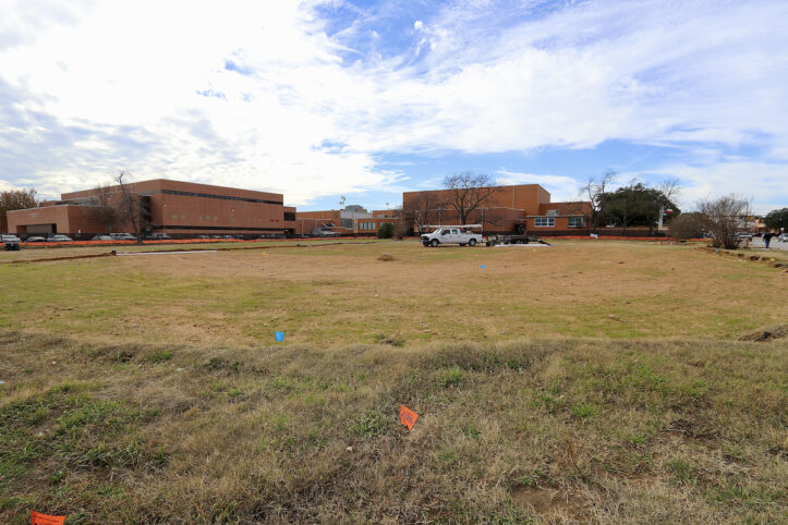 Arlington High School where gas station was demolished