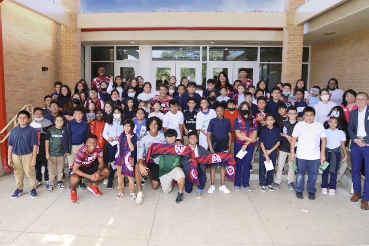 North Texas SC soccer players visit Rankin Elementary