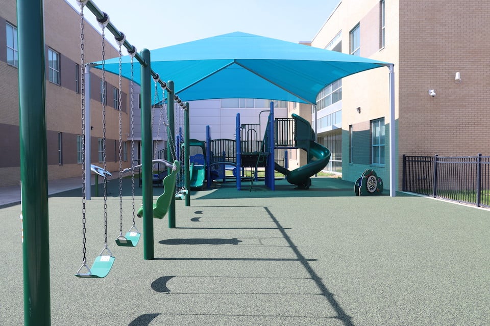 playgrounds - new playground at McNutt Elementary