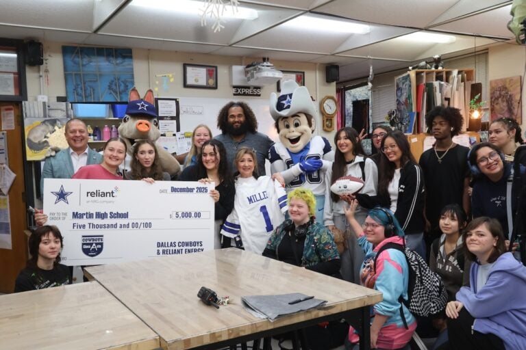 Visual arts teacher honored as a Cowboys Class Act teacher