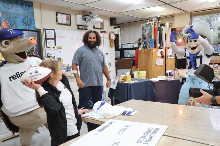 Visual arts teacher honored as a Cowboys Class Act teacher