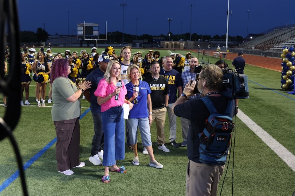 CBS 11 Morning Show celebrates first day of school at Lamar High School Annual School Bus Party show kicks off the 2025-2026 school year