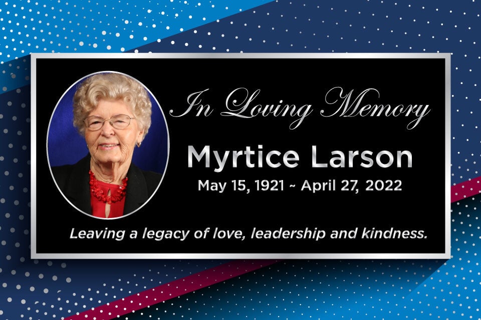 Memorial-Myrtice-Larson-Namesake-Blog Myrtice Larson legacy