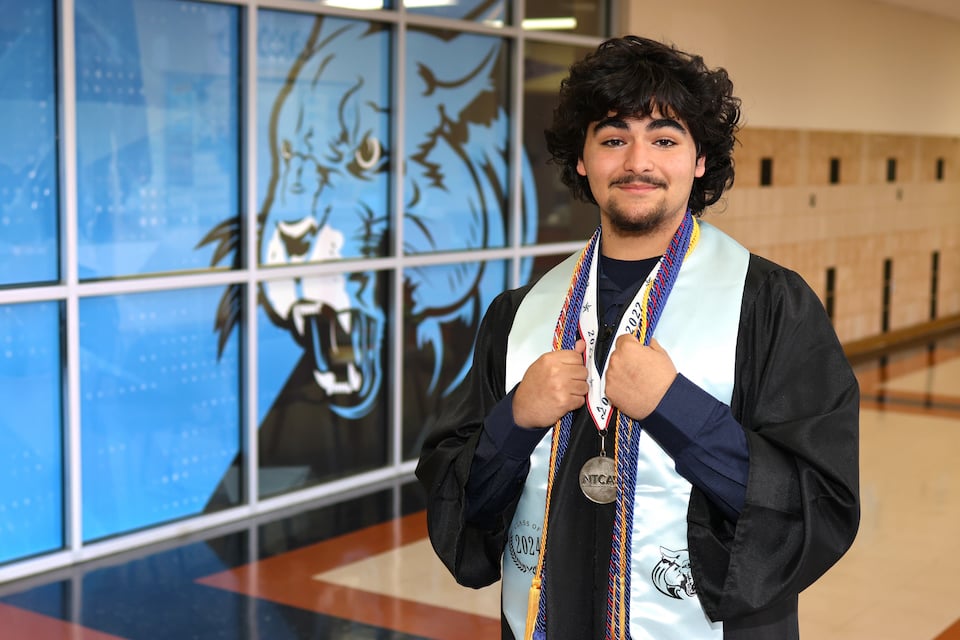 Moore, Connor, had perfect attendance from kindergarten through high school. He's graduating from Seguin High School