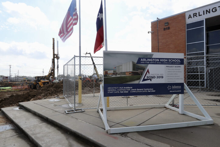 Addition at AHS - piers getting drilled