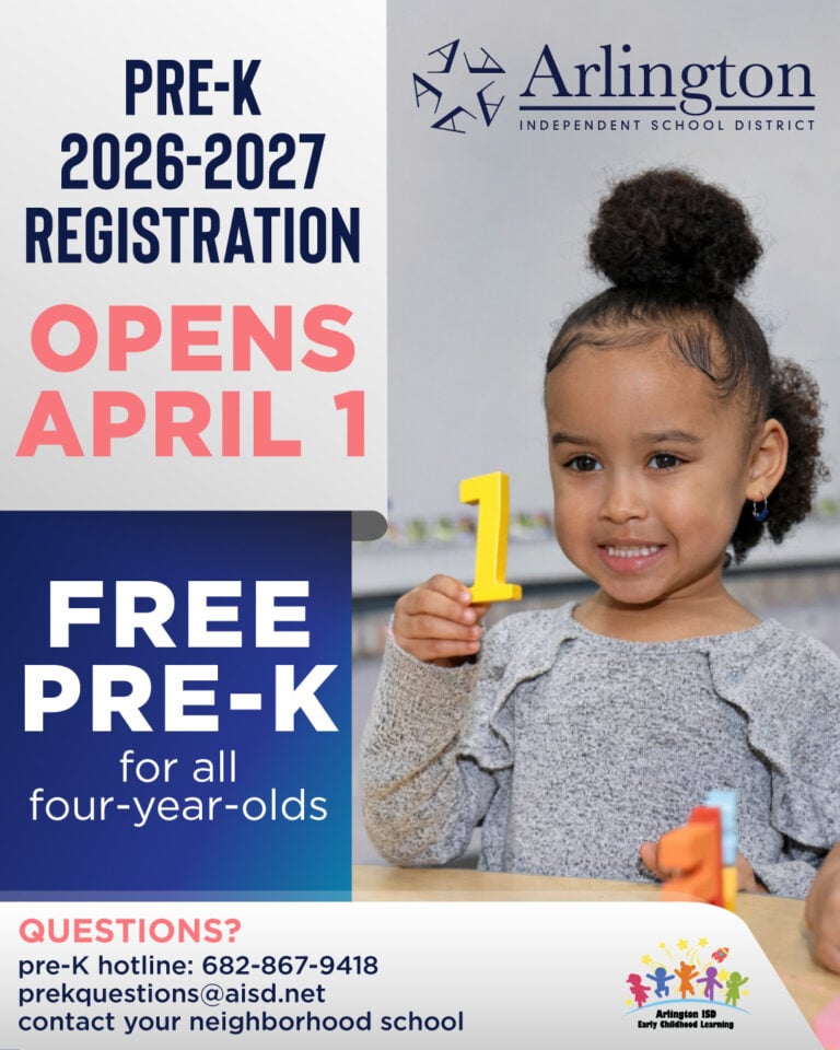 Arlington ISD's Pre-K Signing Day is April 1