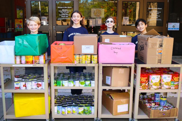 Moore Elementary food drive