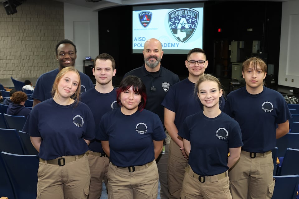 Arlington ISD Police Academy gives drone show for prospective students