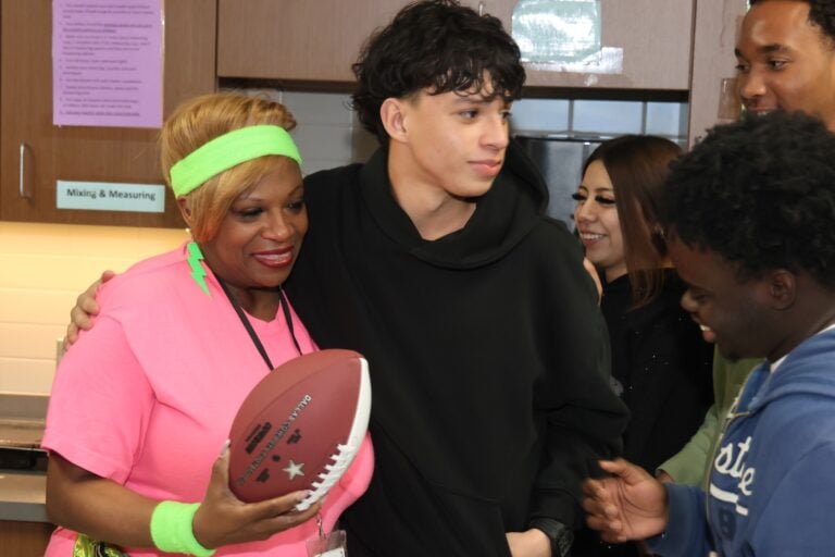 Lamar High School culinary teacher surprised with Cowboys Class Act grant