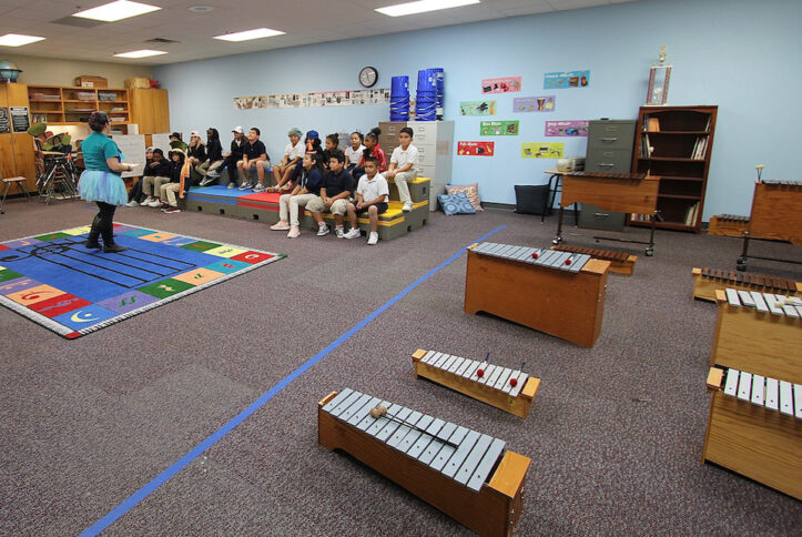 Music classroom at Rankin Elementary