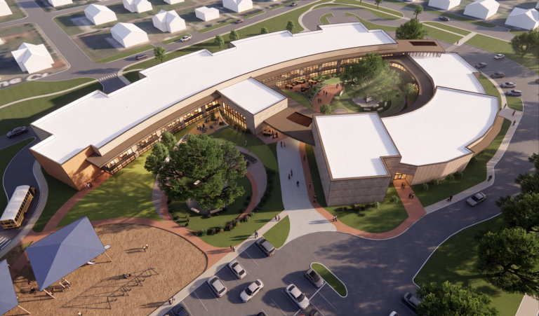 Future South Davis aerial rendering from the schematic design
