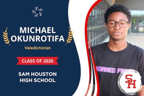Sam Houston High School valedictorian shares memories and advice - Michael Okunrotifa