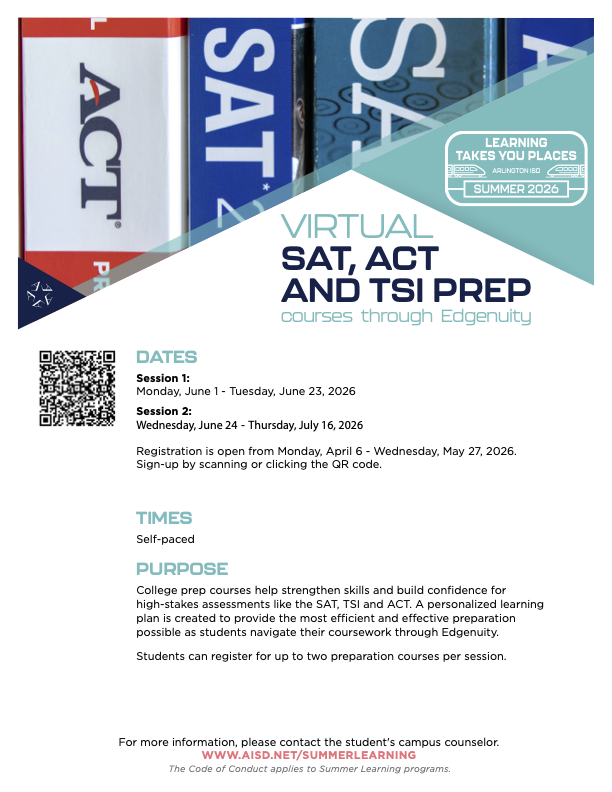 View an accessible version of the Virtual SAT, ACT and TSI Prep flyer by following this link.