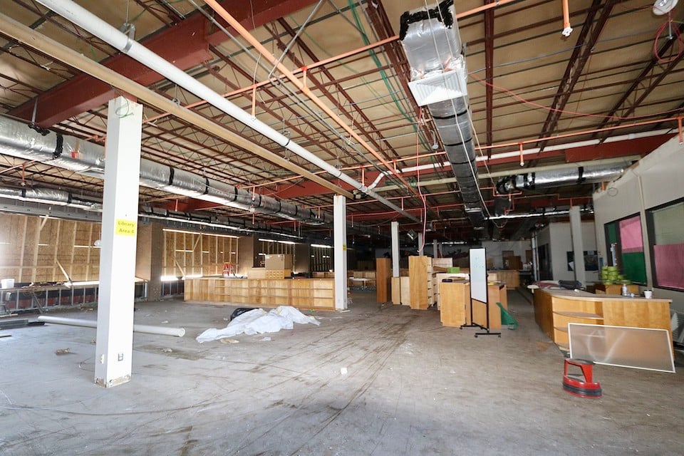 Library renovations at Sam Houston High School