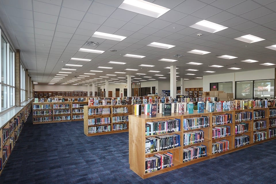 Sam Houston High School renovated library