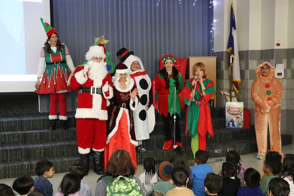 Santa visits pre-K and kindergarten students