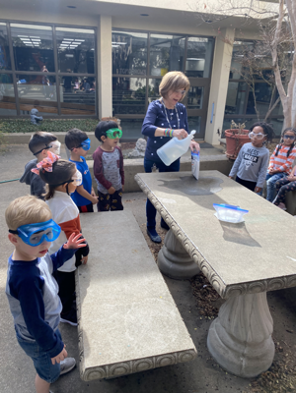 Pre-K STEM snowman experiment