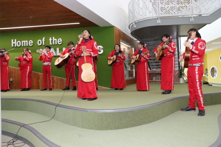 Webb Elementary dedication - Sam Houston High School mariachi performs