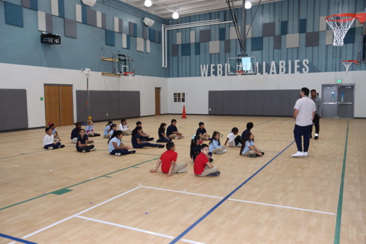 New gym at new Webb Elementary