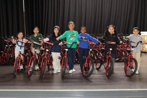 Webb Elementary students rewarded with new bikes and skateboards 