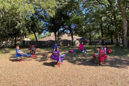 School counseling outside at Dunn