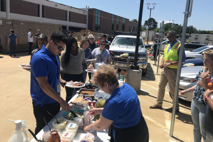Stantec and Pogue supported students with pizza and bbq