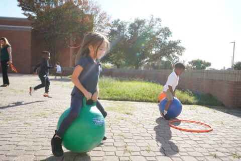 Rangers donated outdoor learning equipment for pre-K