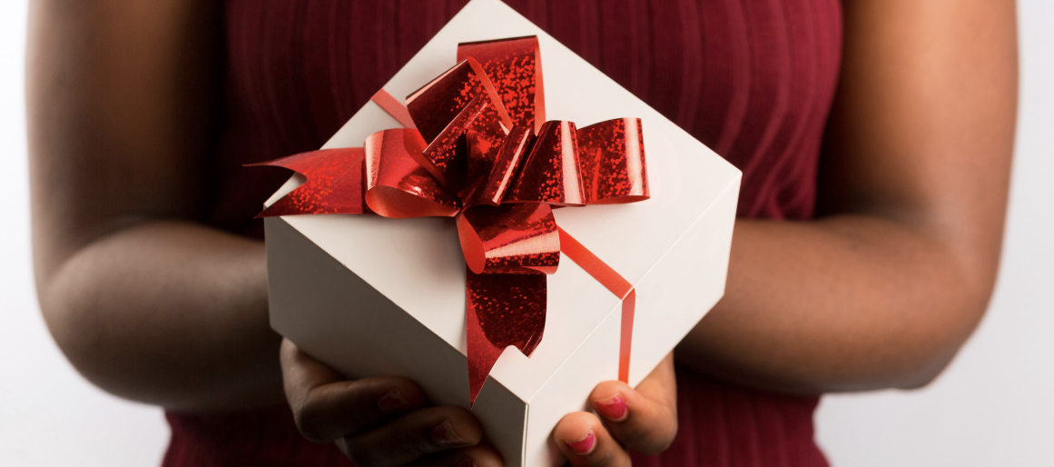 Woman holding Gift