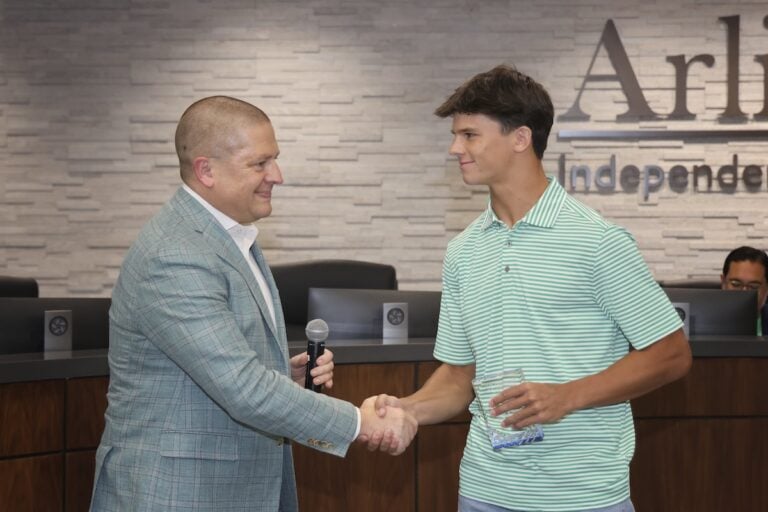 Coleman Cravens of Arlington High wins student of the month award