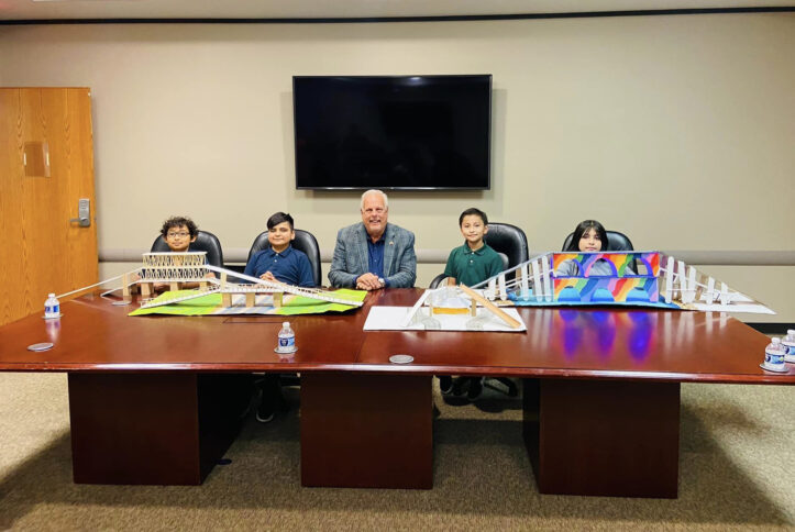 webb bridge 2 Mayor - Webb students share bridge project with mayor