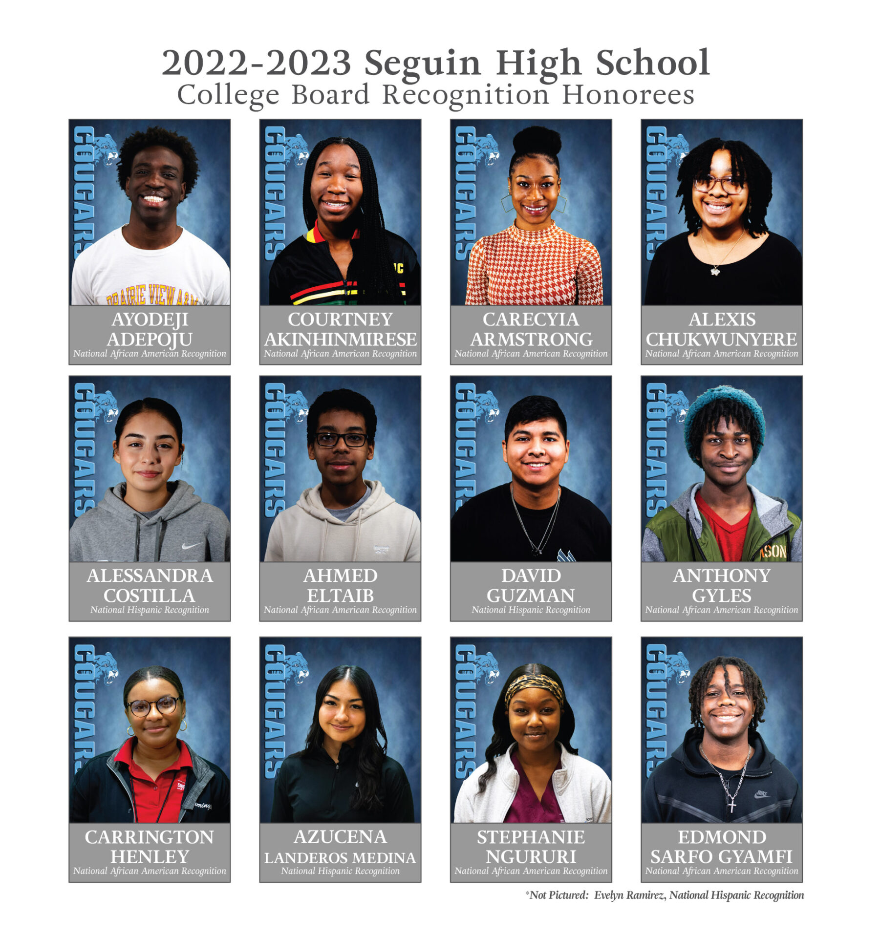 Seguin High School College Board Recognition » Arlington ISD